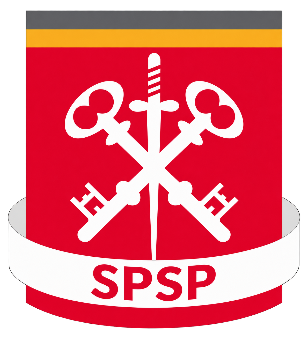 Red SPSP Heraldic Crest
